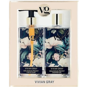 Набір Vivian Gray Delicious Peony: гель для душу та крем-мило для рук, 2×350 мл